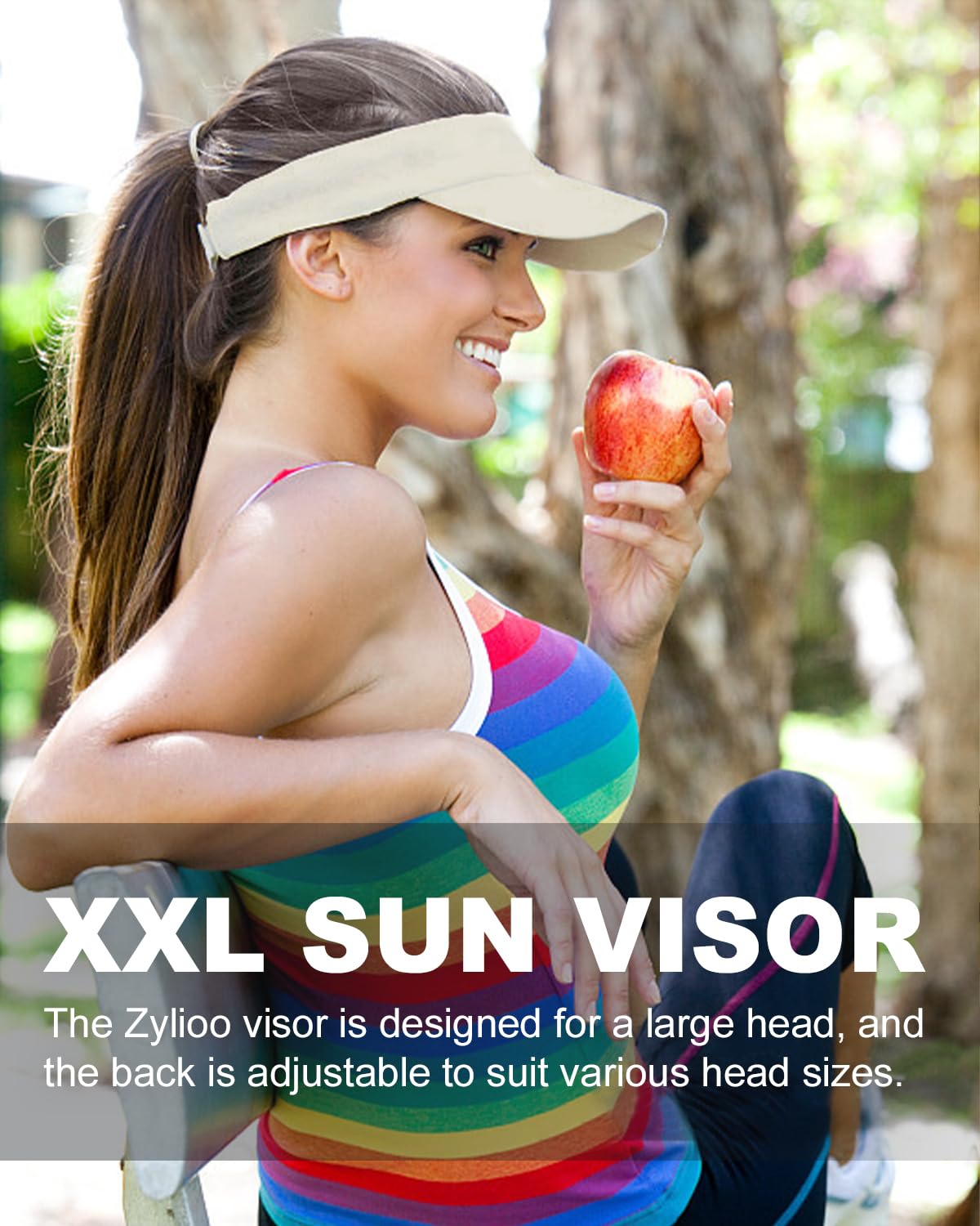 Zylioo Grande casquette de baseball pour queue de cheval, taille XXL, casquette de golf surdimensionnée pour grosses têtes