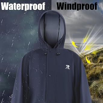 RainRider Rain Suits for Men Women Waterproof One Piece Rain Jacket & Pant Workwear Coverall