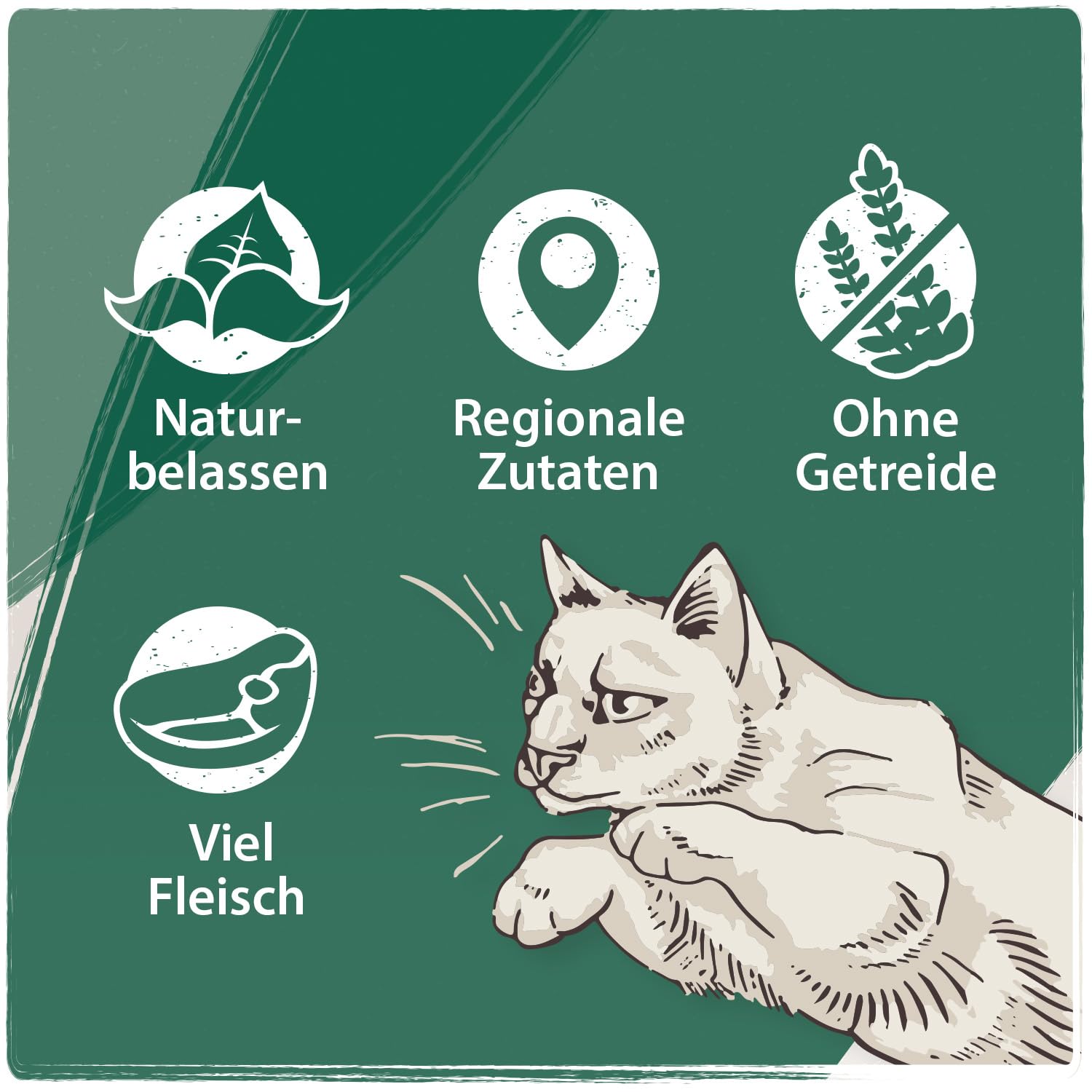 VenandiAnimal - Premium Trockenfutter für Katzen, Probierpaket Lamm, 4 x 1,5 kg (4er Pack), getreidefrei mit viel frischem Fleisch und Fisch