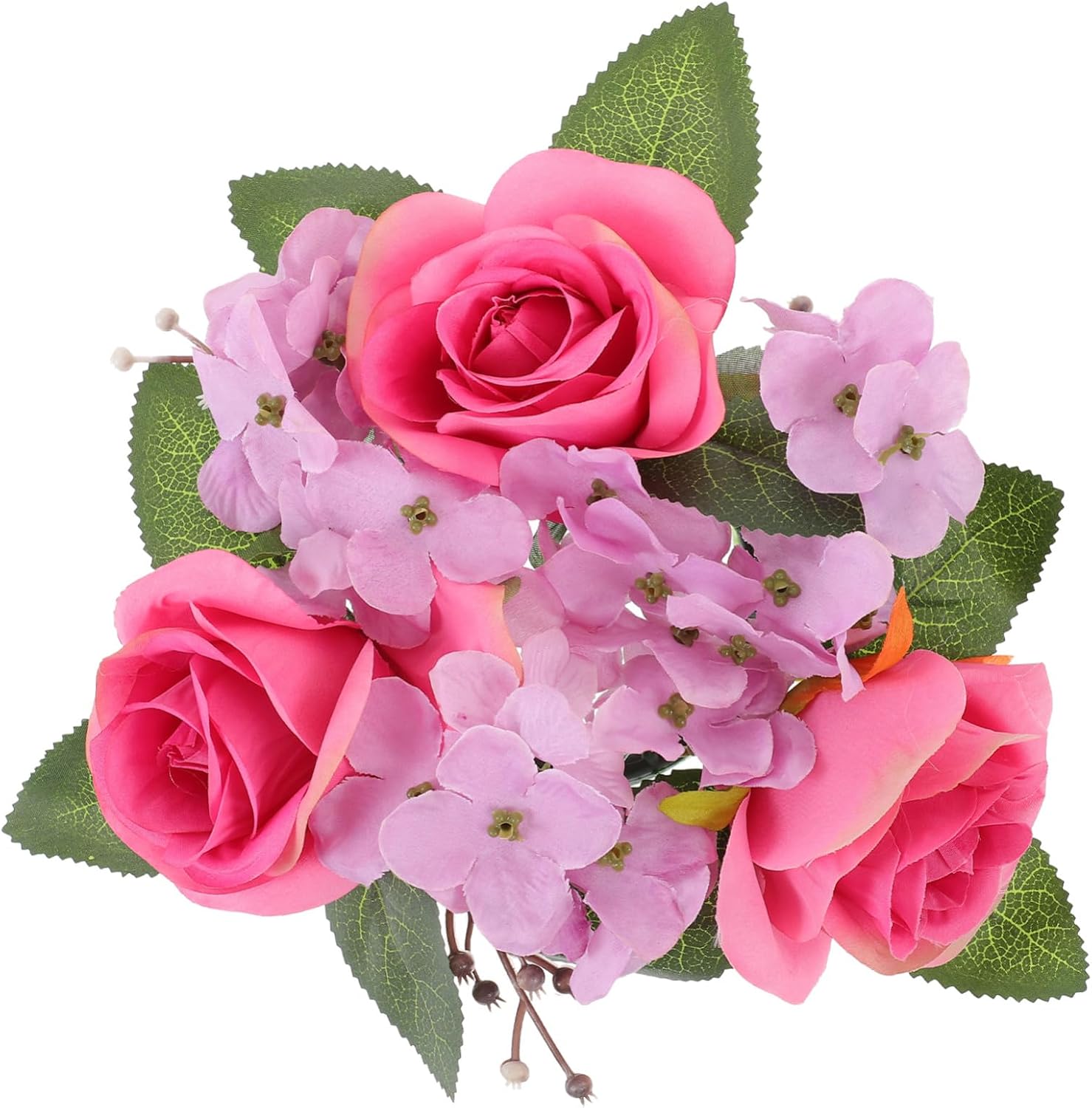 ORFOFE Flower Candle Wreath Artificial Floral Candle for Table Decoration Decor for Weddings and Parties Realistic Design