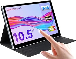 Waveshare 10.5inch Capacitive Touch AMOLED Compatible with Raspberry Pi 4B/3B+/3A+/2B/B+/A+/Zero/Zero W/WH/Zero 2W CM3+/4 HDMI Port 2560×1600 2K Resolution Supports Jetson Nano/Windows
