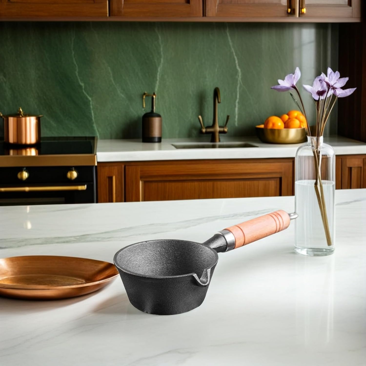 Mini Frying Pan with Long Handle for Melting Butter and Chocolate