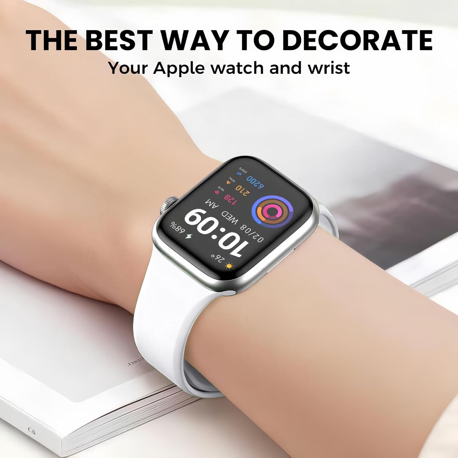 12 Pack Sport Bands Compatible with Apple Watch Band 38mm 40mm 41mm 42mm 44mm 45mm 46mm 49mm for Women Men,Soft Wristband Silicone Strap for iWatch Bands Series 11 10 9 8 7 6 5 4 3 2 1 Ultra SE