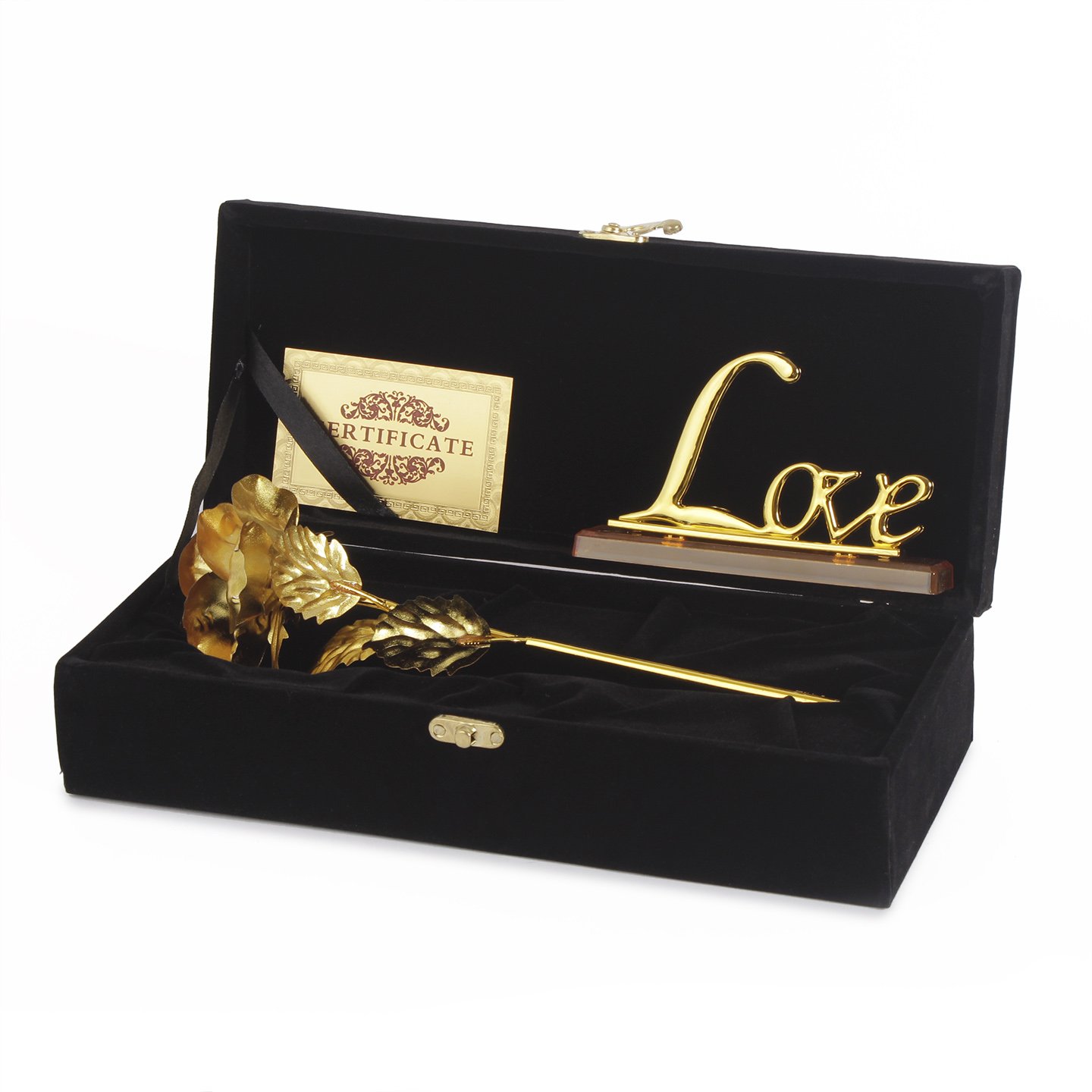 24k Gold Plated Artificial Rose Flower with Box - Valentine Gift for Girlfriend Boyfriend Girls Boys Husband Wife Love Couple-image-41