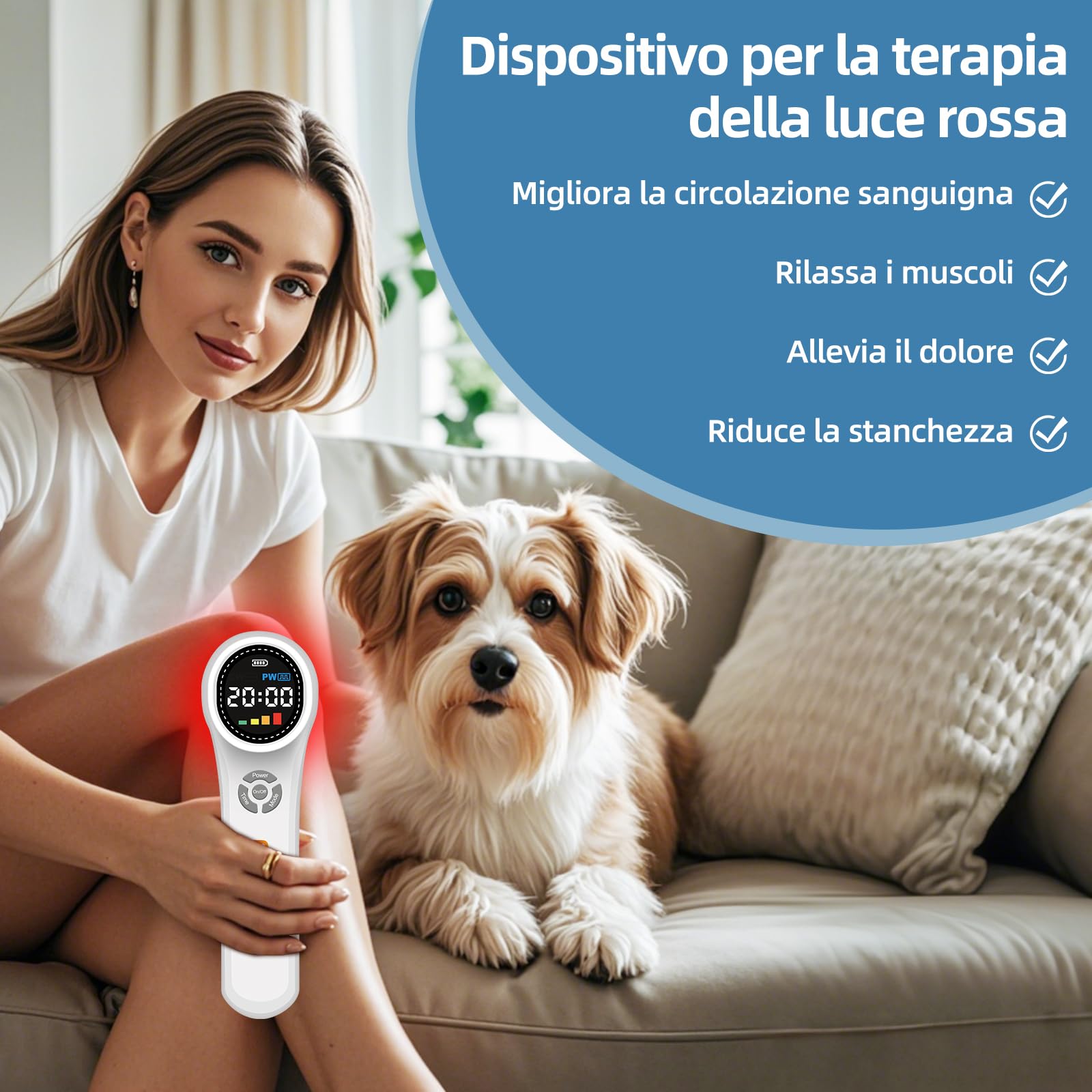 Dispositivo di Terapia Della 4pc 980nm e 4pc 810nm e 16pc 660nm Terapia Palmare con Luce Rossa Fredda per Alleviare Il Dolore a Casa Terapia Della Rossa per i Muscoli Schiena Ginocchio
