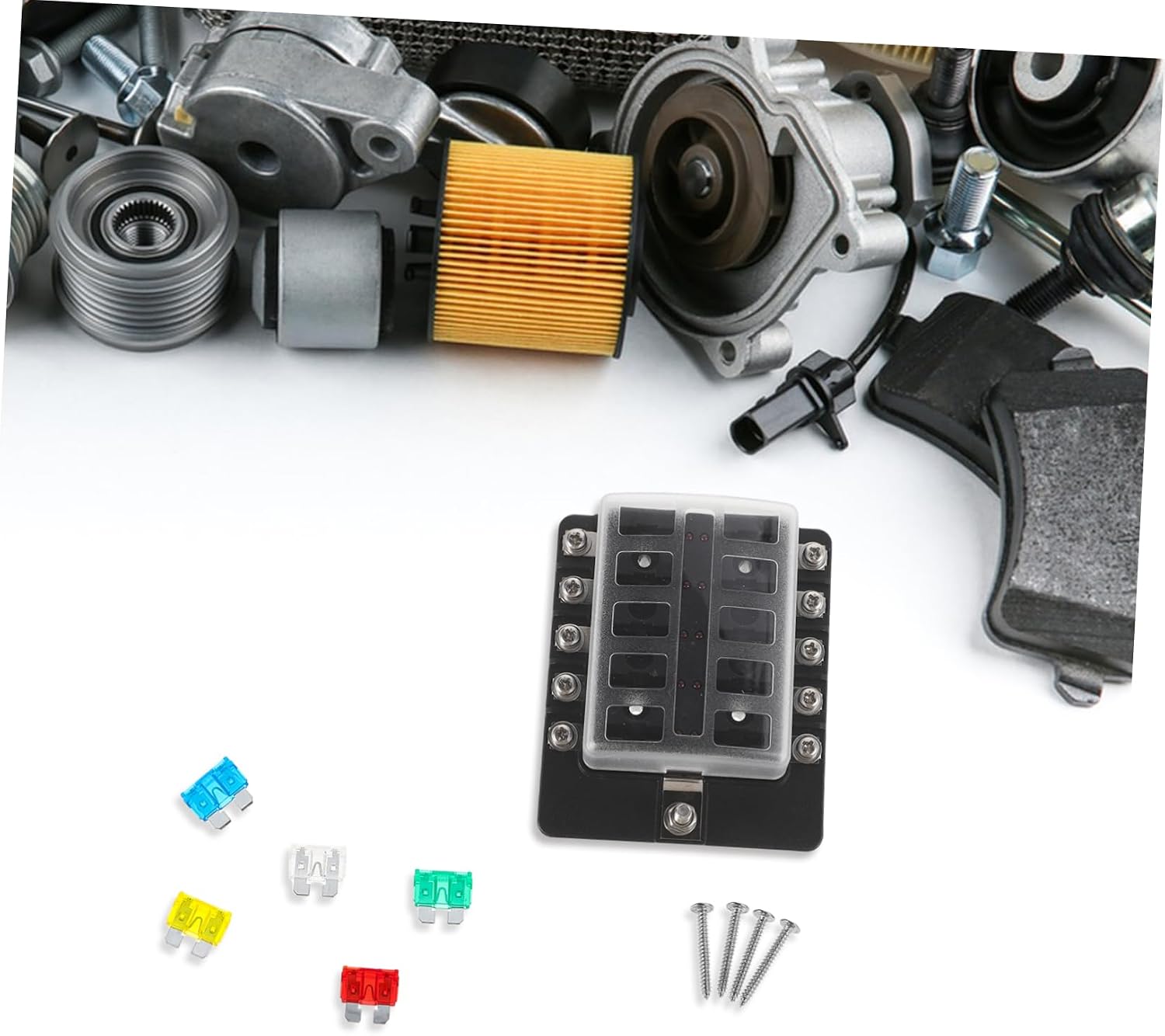 PRETYZOOM 1 Sets Way Automotive Fuse Box with LED Indicator Durable Fuse Block Holder for Car Boat Motorcycle Multi Circuit Wiring and