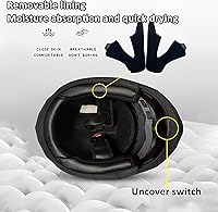 Vista 4 de Casco modular Bluetooth para motocicleta, aprobado por DOT FMVSS-218, casco de cara completa, antivaho, doble visera, altavoz dual integrado