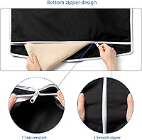 Vista 6 de Bolsas de Lavandería Colgantes XL, Cesta de Lavandería para Puerta con 2 Tipos de Ganchos para Ropa Sucia, Ahorra Espacio del Baño Tamaño: 36.5 x 22