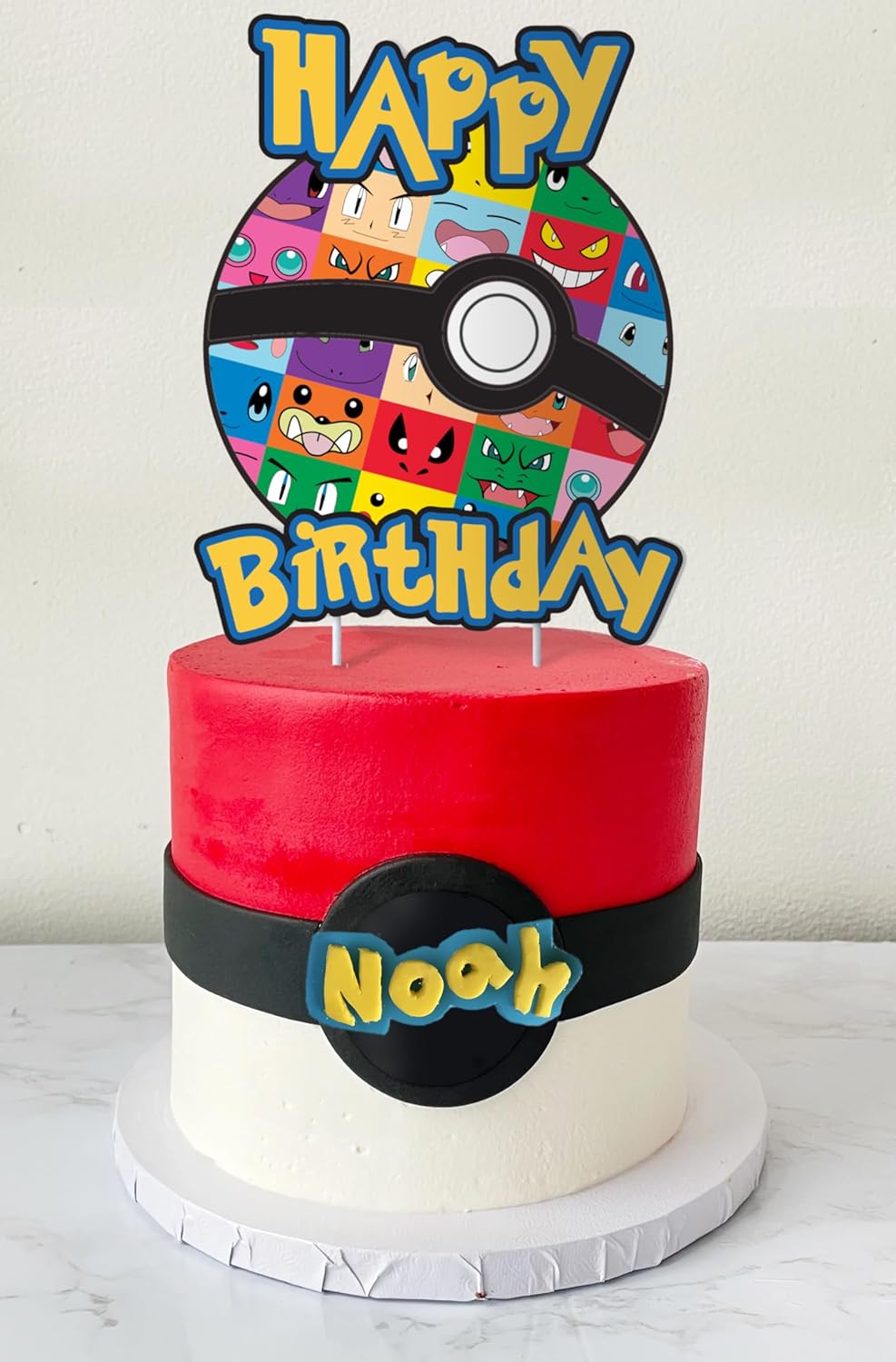 Anime Cartoon Birthday Cake Topper Birthday Poke Mon Party Decorations