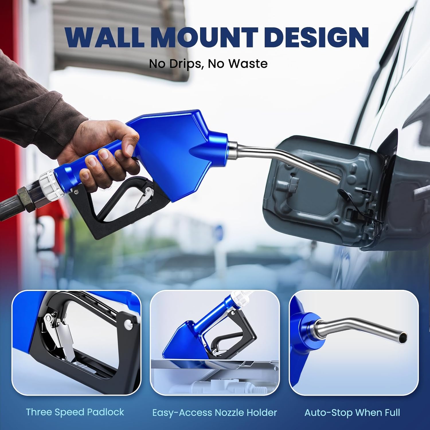 Mxmoonant DEF Transfer Pump Kit, 13.2GPM Diesel Exhaust Fluid Diaphragm Self Priming Electric Water Pump kit for DEF Nozzle, EDPM Hose, Flow Meter (110V US Plug)