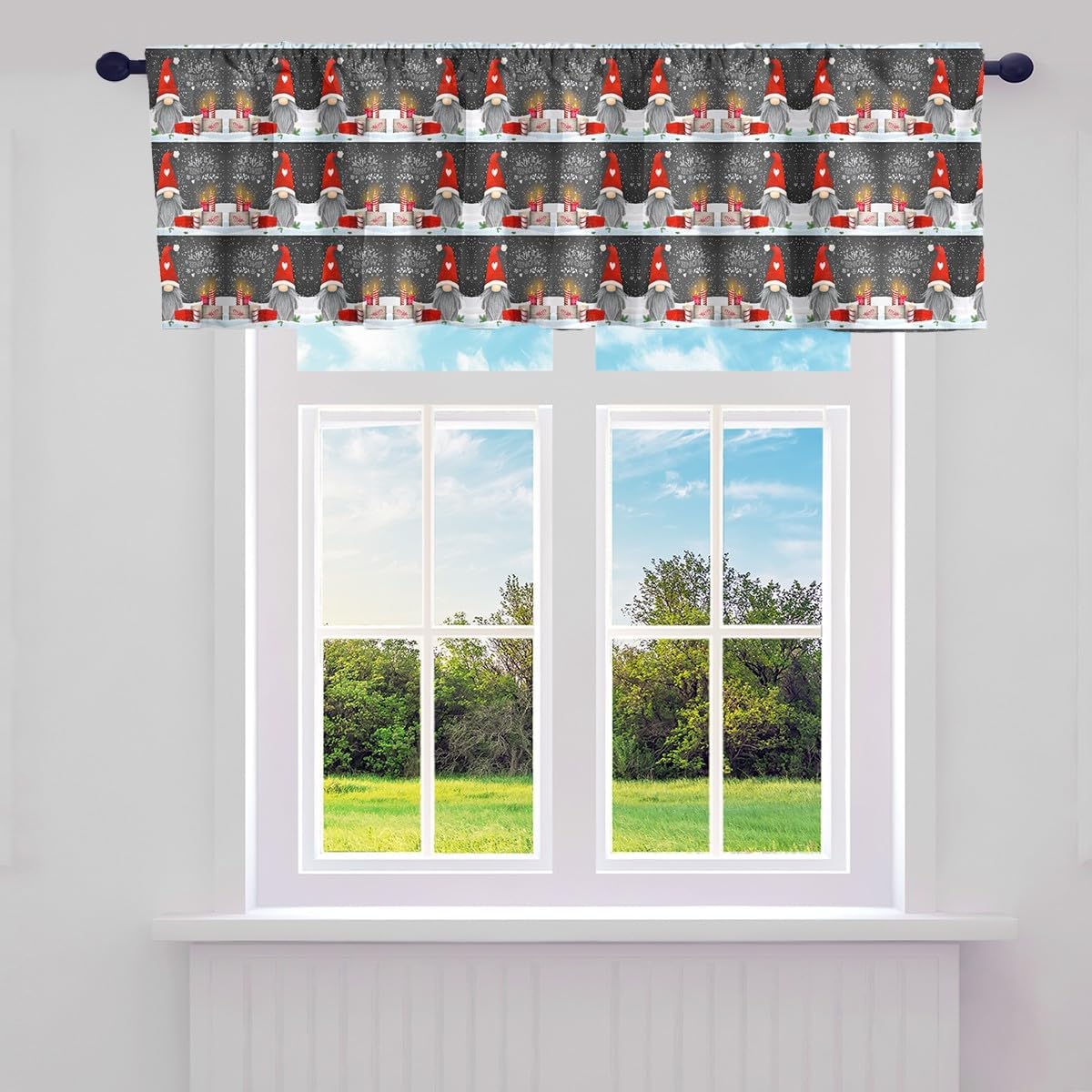 Dragon Valance Curtains, Galaxy Window Curtains, Nebula Star Blackout Valances, Safari Wildlife Blackout Thermal Insulated Window Treatment Valances For Kitchen, Purple Blue, 52" W X 18" L