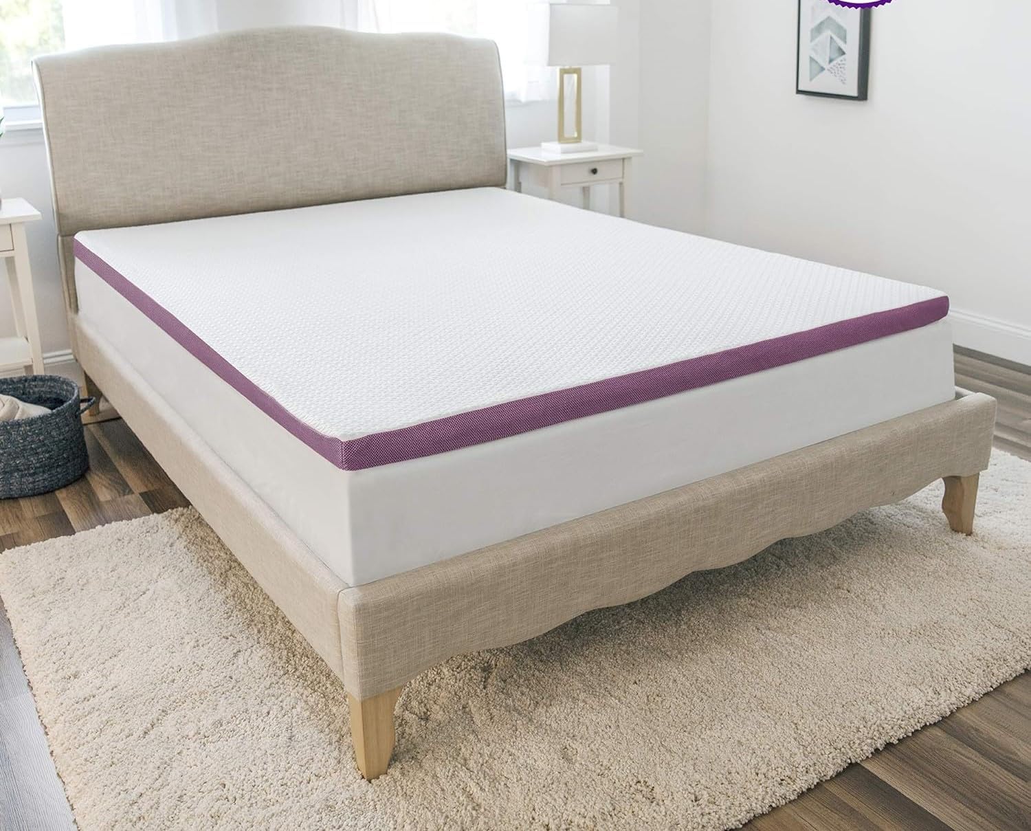 SensorPEDIC 2-Inch Advanced Cool Transcend Memory Foam Bed Twin Mattress Topper, White (81131)