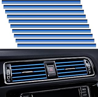 20 Pieces Universal Car Air Conditioner Vent Trim Decoration Strip Accessories, Waterproof Flexible Shiny Auto Car Interior Accessories for All Air Vent Outlet