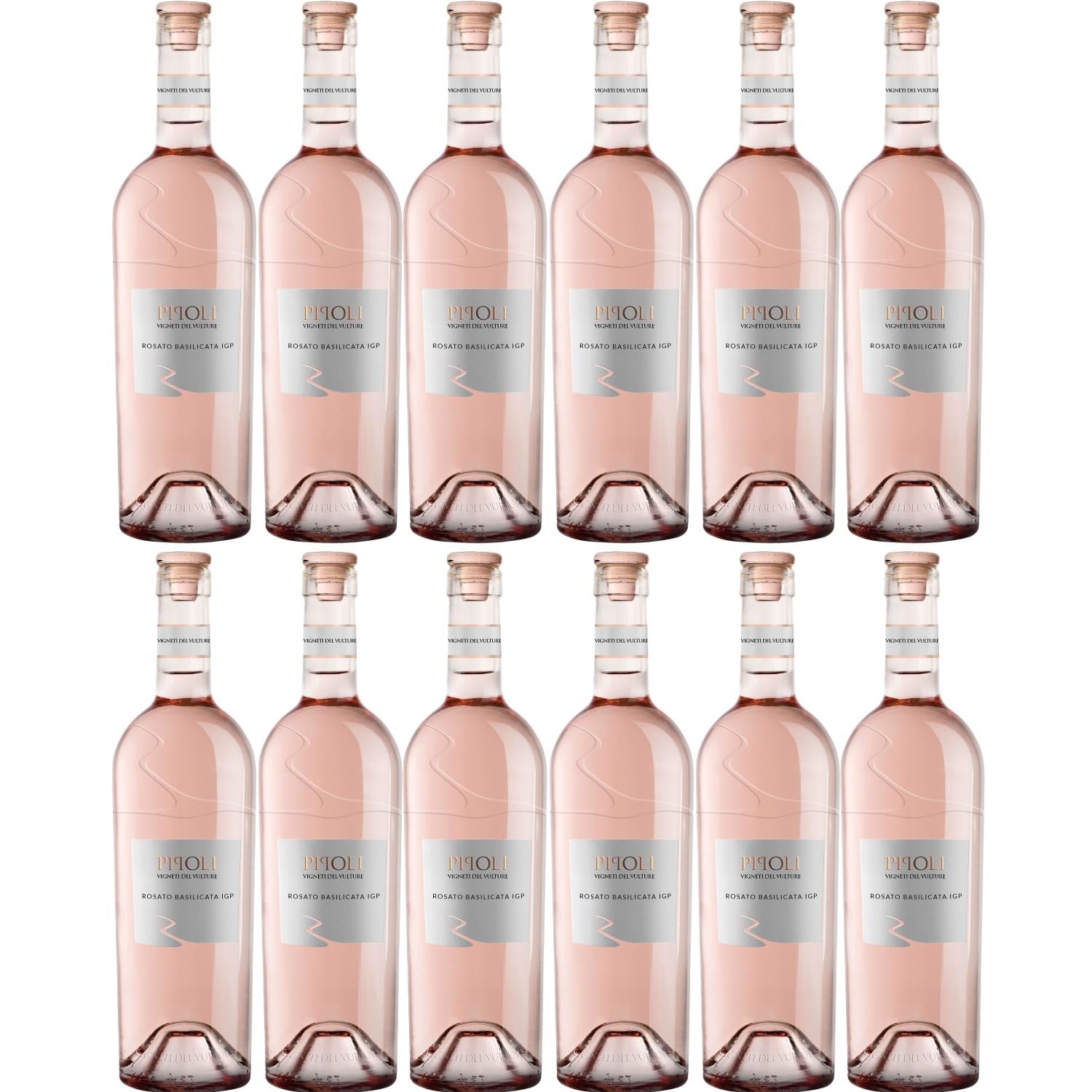 Vigneti del Vulture Pipoli Rosato Basilicata I.G.P. Roséwein Wein Trocken Italien Inkl. FeinWert E-Book (12 x 0,75l)