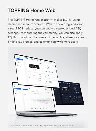 TOPPING DX1 II Gaming DAC Amp Combo, ES9039Q2M USB DAC Amp with 10-Band PEQ DSP, 4.4mm Balanced & 3.5mm Output, 1000mW x2, Optical I/O, UAC1.0 for PS5/Switch, Desktop Audio Decoder (DX1II-Black)