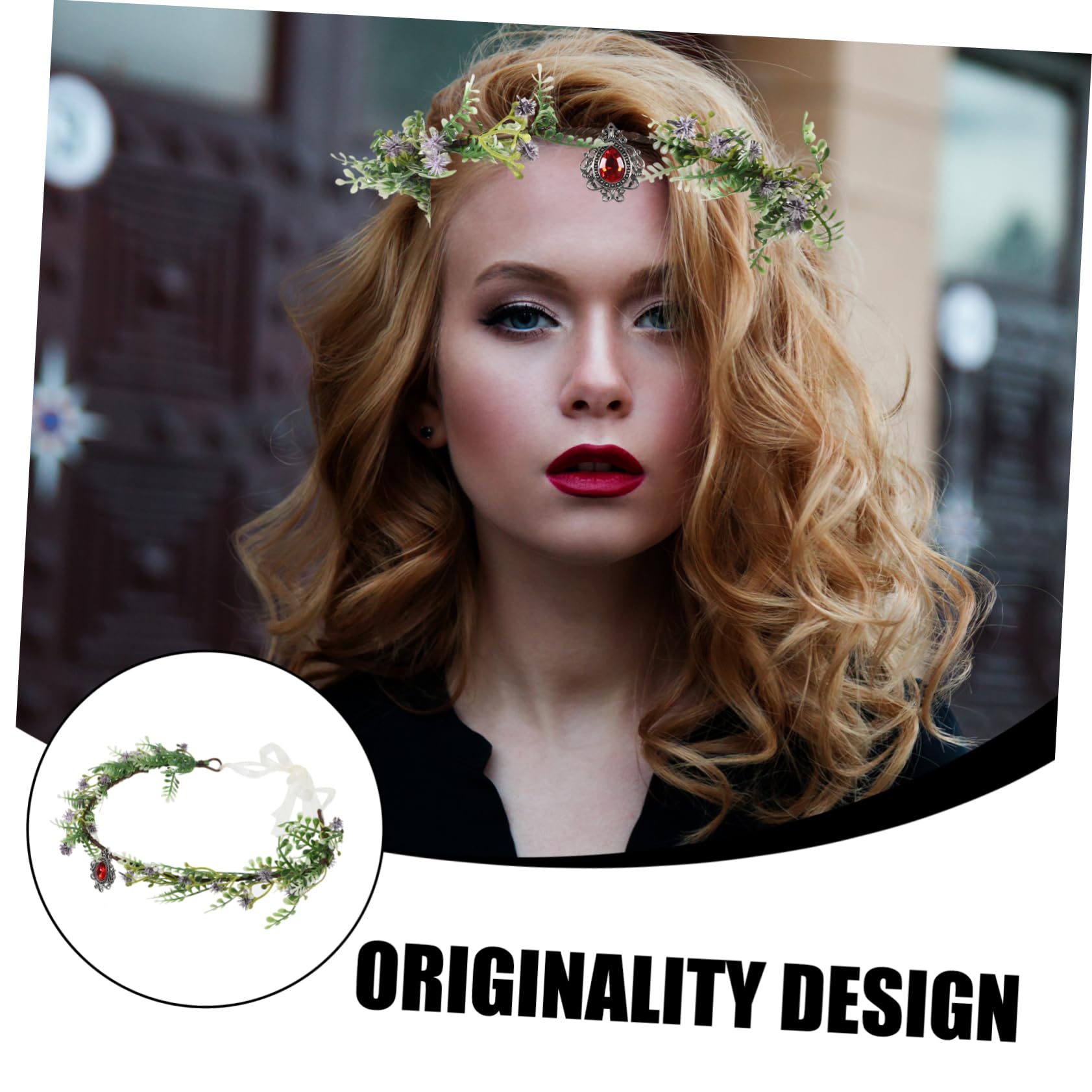 VICASKY 4 Pezzi Decorativa per Fascia Sposa con Fiori Artigianali e Accessorio per Matrimonio Cerchietto per Ragazze e Feste