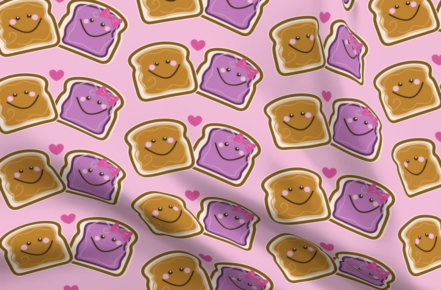 Spoonflower Fabric - Love You Peanut Butter School Bus Kids Printed on Organic Cotton Sateen Fabric by The Yard - Sewing Quilting Apparel Home Decor