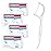 FAMILIFE Dental Floss Picks, Double Line Flossers 200 Count, Unwaxed Flossing Thinner and Tougher Unflavored Threader Flosser with 4 Travel Cases
