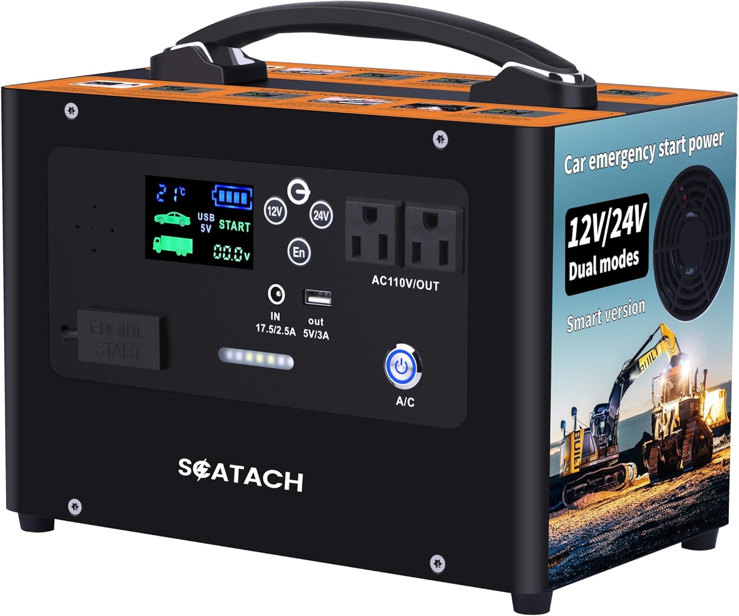 10000A Jump Starter, 24V Car Battery Jumper Starter for All Gas & All Diesel Engines, Heavy Duty Jump Starters, Truck Jump Starter Power Station for Camping Outdoors