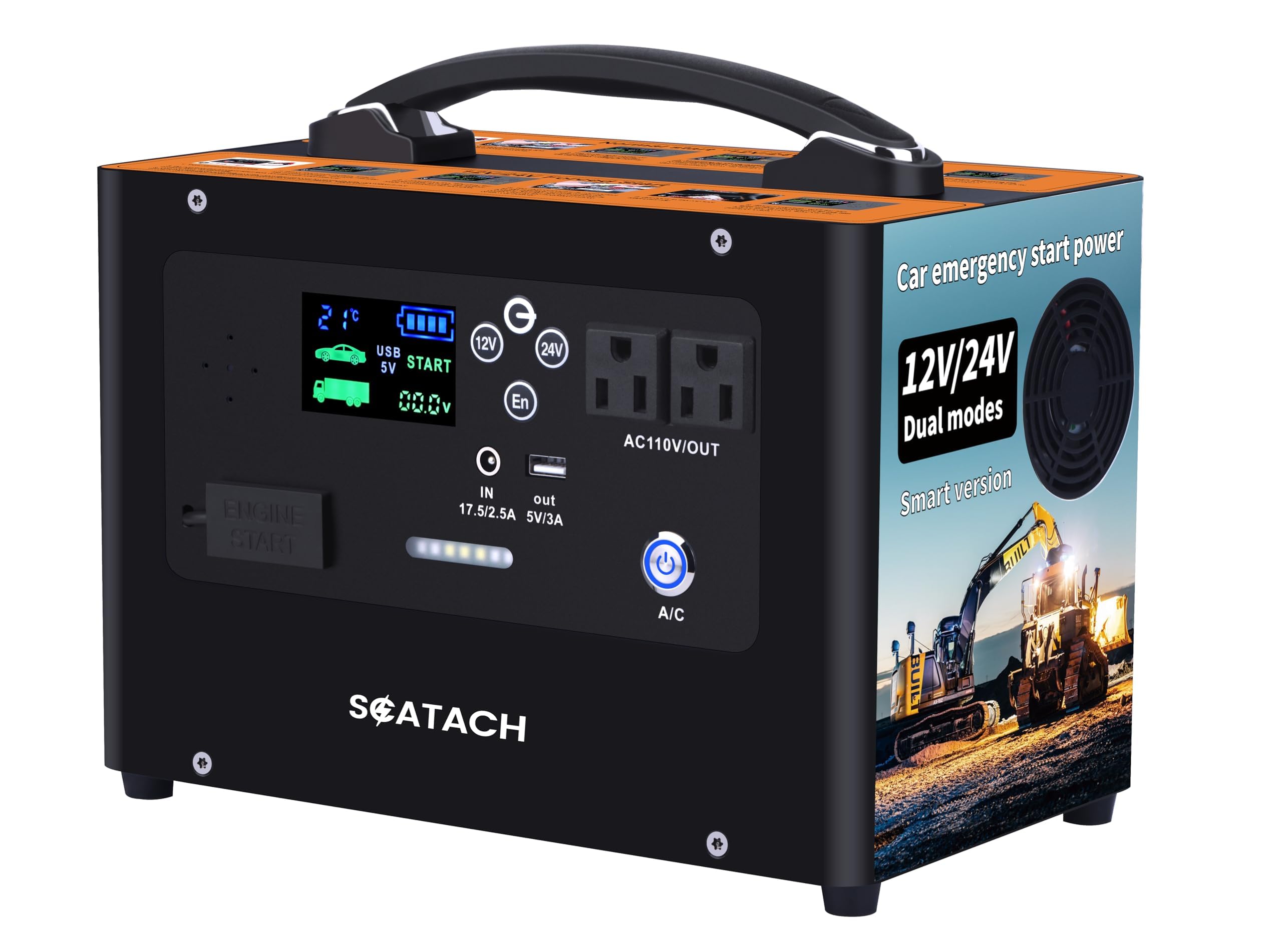 10000A Jump Starter 24V Car Battery Jumper Starter for All Gas All Diesel Engines Heavy Duty Jump Starters