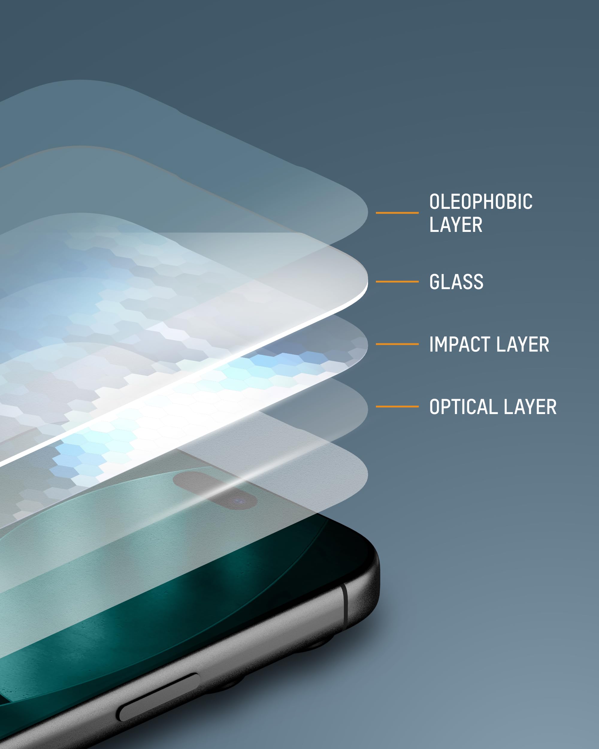 Mous Protector de Pantalla de Cerámica compatible con iPhone 17 Pro, Vidrio Templado Irrompible