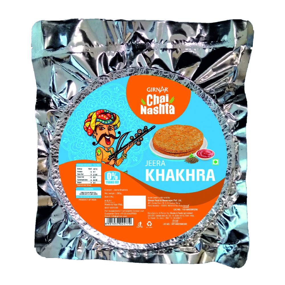 Girnar Chai Nashta - Jeera Khakhra (B07P32KLXD) Amazon Price History, Amazon Price Tracker