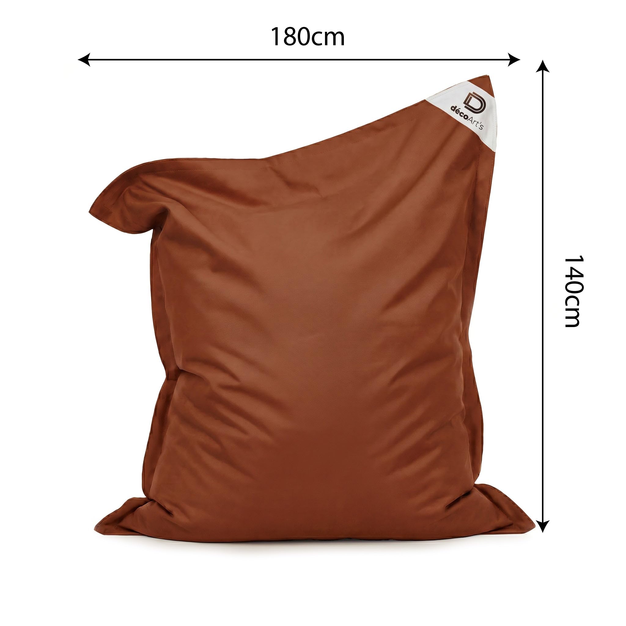 Funda para Puff Gigante Exterior XXL - 140x180 cm - Flotador para Piscina, Anti-UV y desenfundable - Terracota - DÉCO Arts