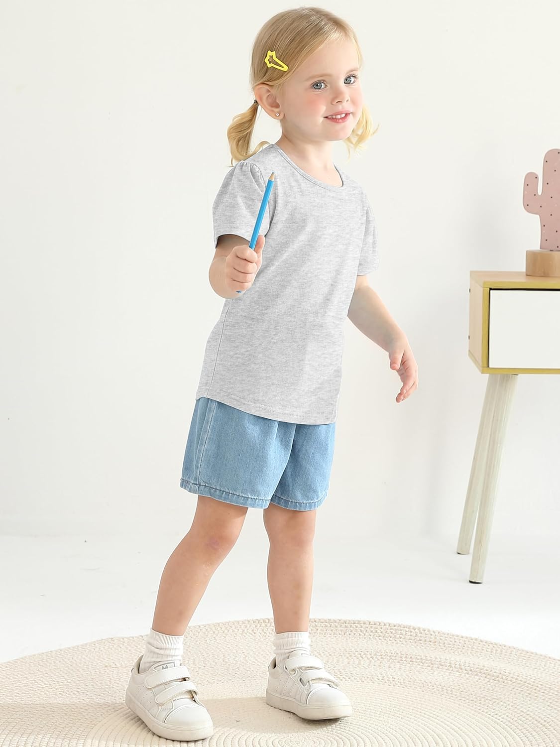 Poroka 4 Pack Baby and Toddler Girls Shirts Cotton Short Sleeve T-Shirts Kids Tshirts Summer Tees Tops - Image 6