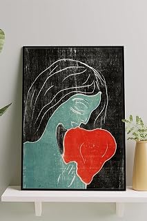Postermanya (pster14789) Two Heart - Edvard Munch Sanatsal Çerçeveli Tablo 21 x 30
