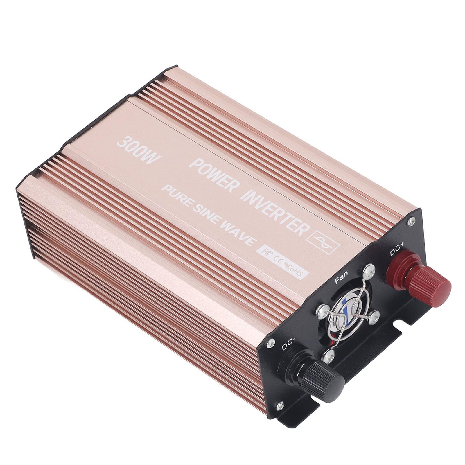 Generic Samochodowy Przetwornica Prądu Sinusoidalnego Wydajny Zasilacz 300 W do Laptopów i zajęć Kempingowych Wytrzymałe Aluminium (48 V do 220 V)
