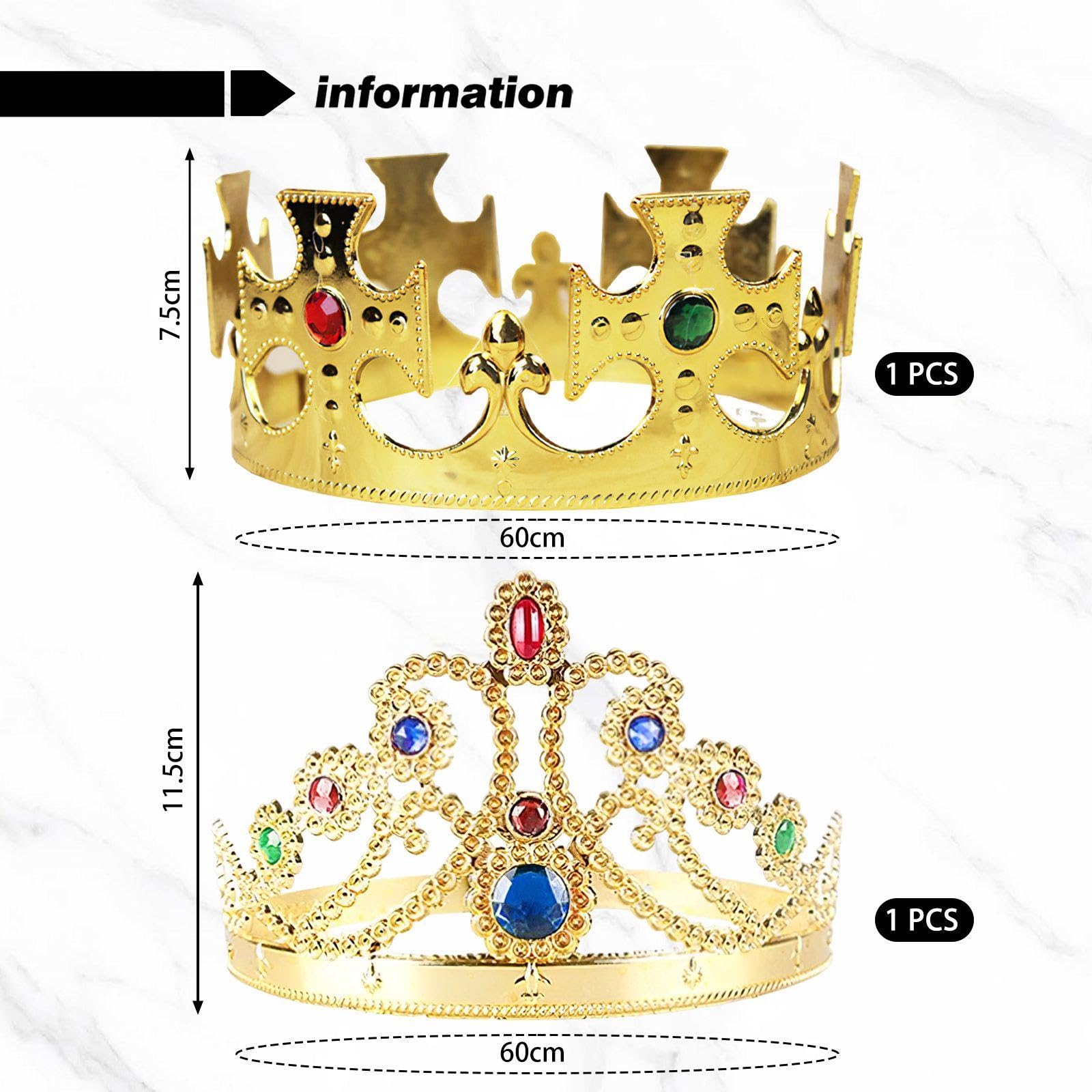 MEMOFYND 2 Pieces Of Crown Headbands, Performance Props, Cosplay Accessories, Party Costume Accessories, Photo Props - Image 2