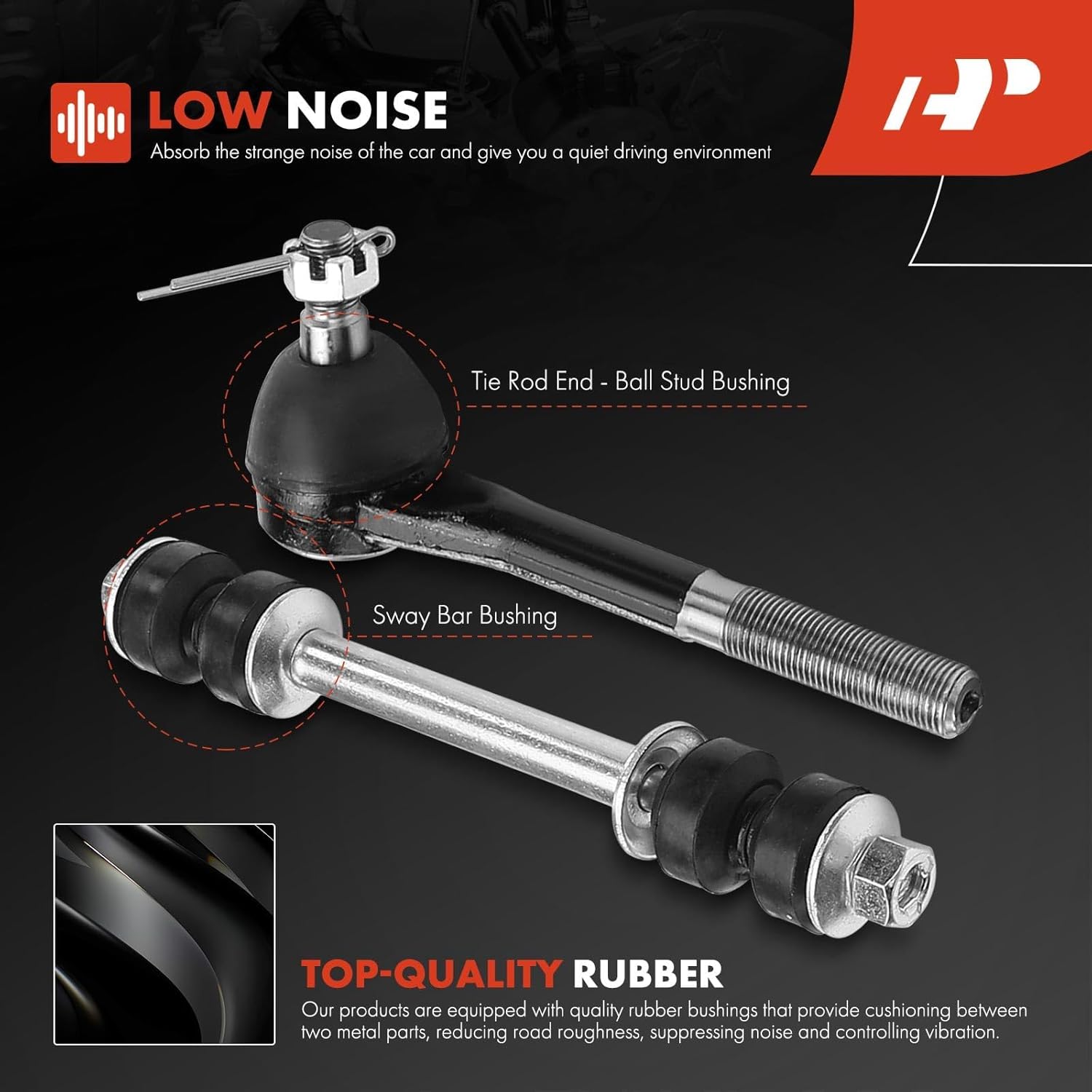 A-Premium Set of 10, Rear Sway Bar Link, Front Upper Lower Ball Joint, Inner Outer Tie Rod End, Compatible with Ford & Lincoln & Mercury - 1995-2002 - Crown Victoria & Town Car & Grand Marquis