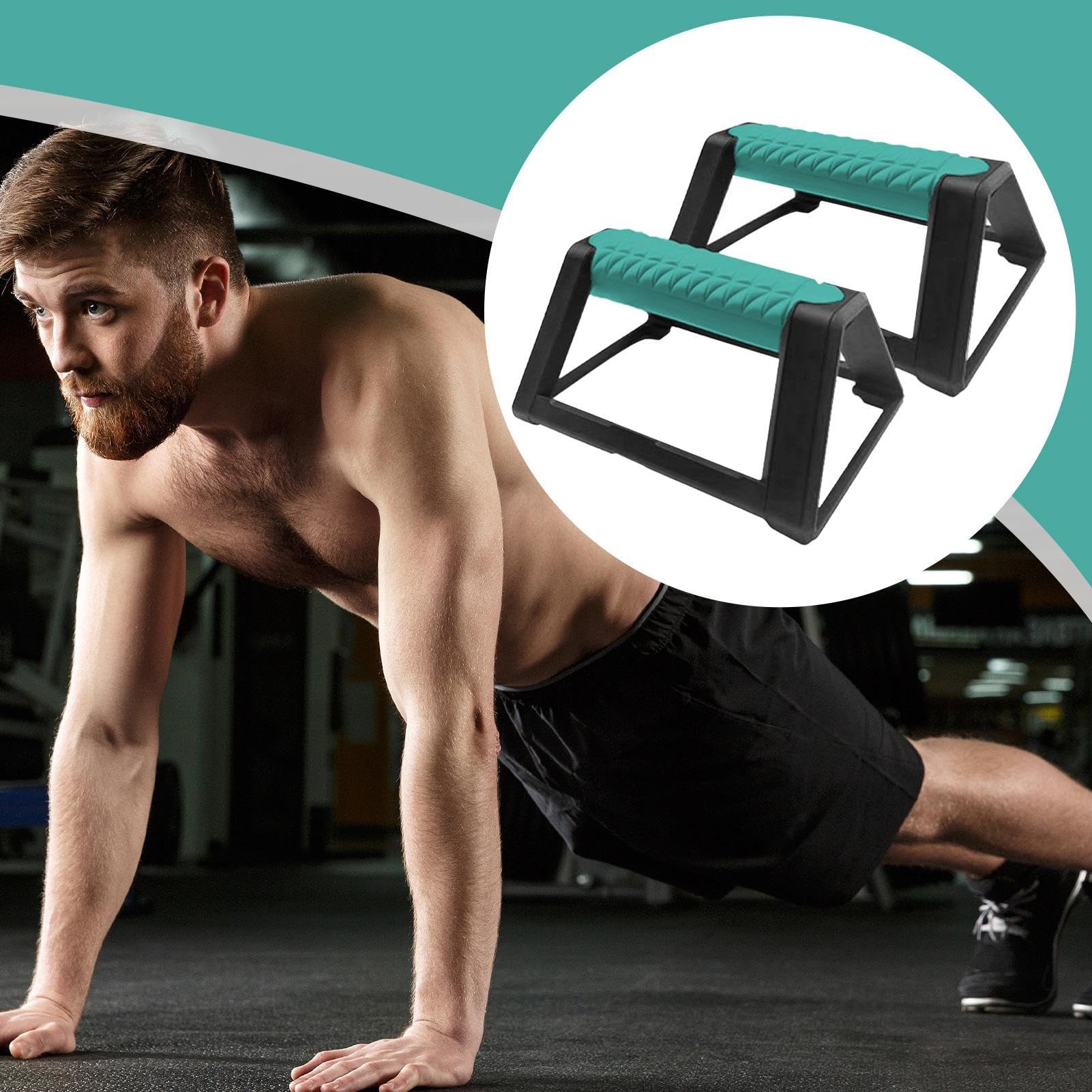 Barras de empuje: de entrenamiento de fuerza portátil resistente, cómodos soportes de ejercicio de agarre manual | ergonómica en forma de H en forma de H de fortale