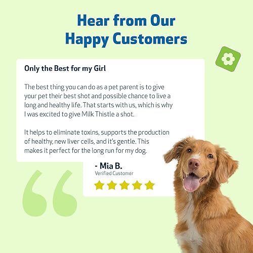 Vista 8 de Pet Wellbeing Cardo mariano para perros, hierba orgánica, apoyo para la desintoxicación del hígado de cardo mariano - Suplemento holístico formulado