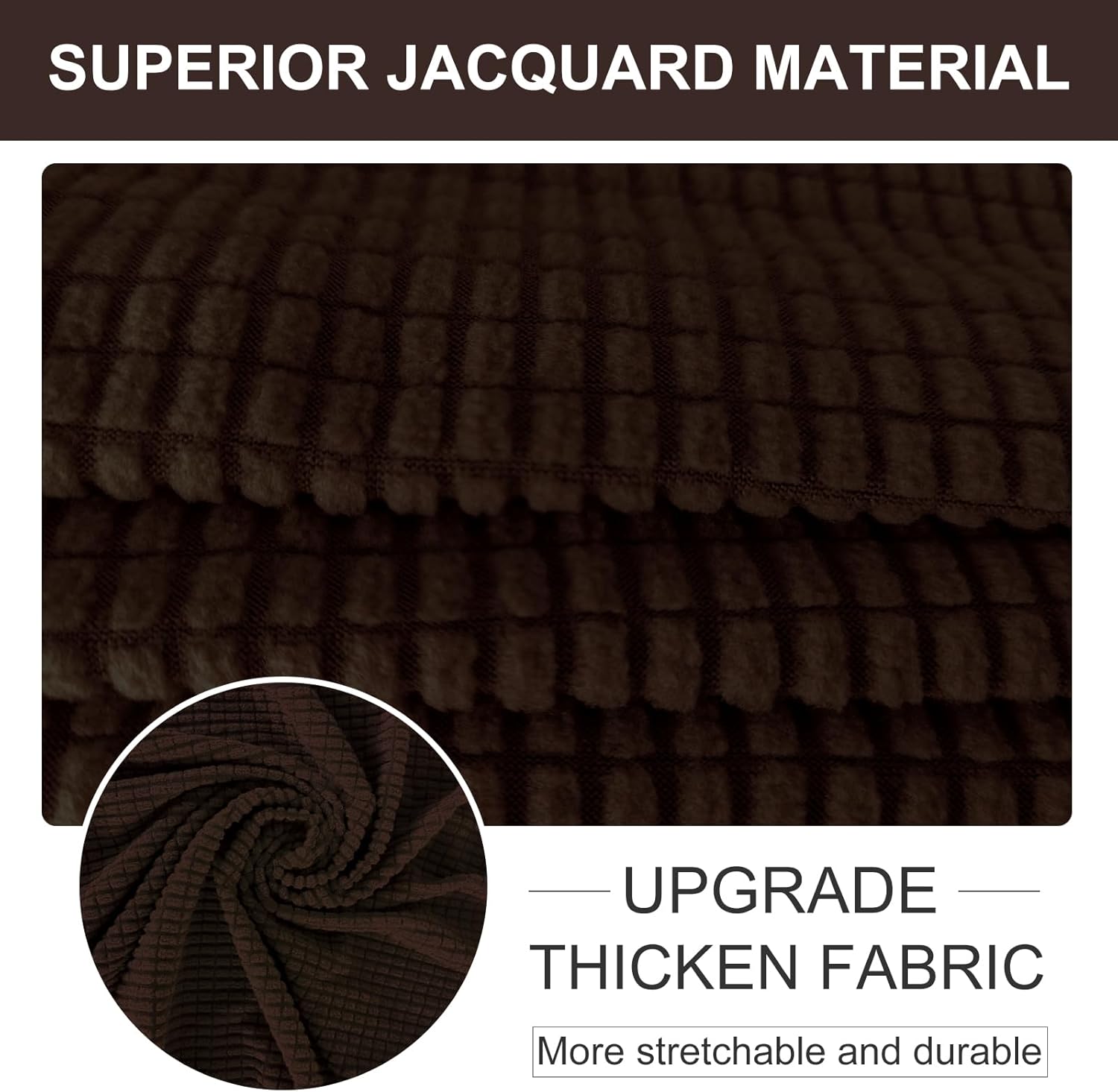 U-NICE HOME Recliner Chair Covers Stretch Couch Cover Sofa Cover Sofa Slipcover Furniture Protector for Chair Cover Pet Friendly(Armchair, Chocolate) 3 71MdqLjm5AL. AC SL1500