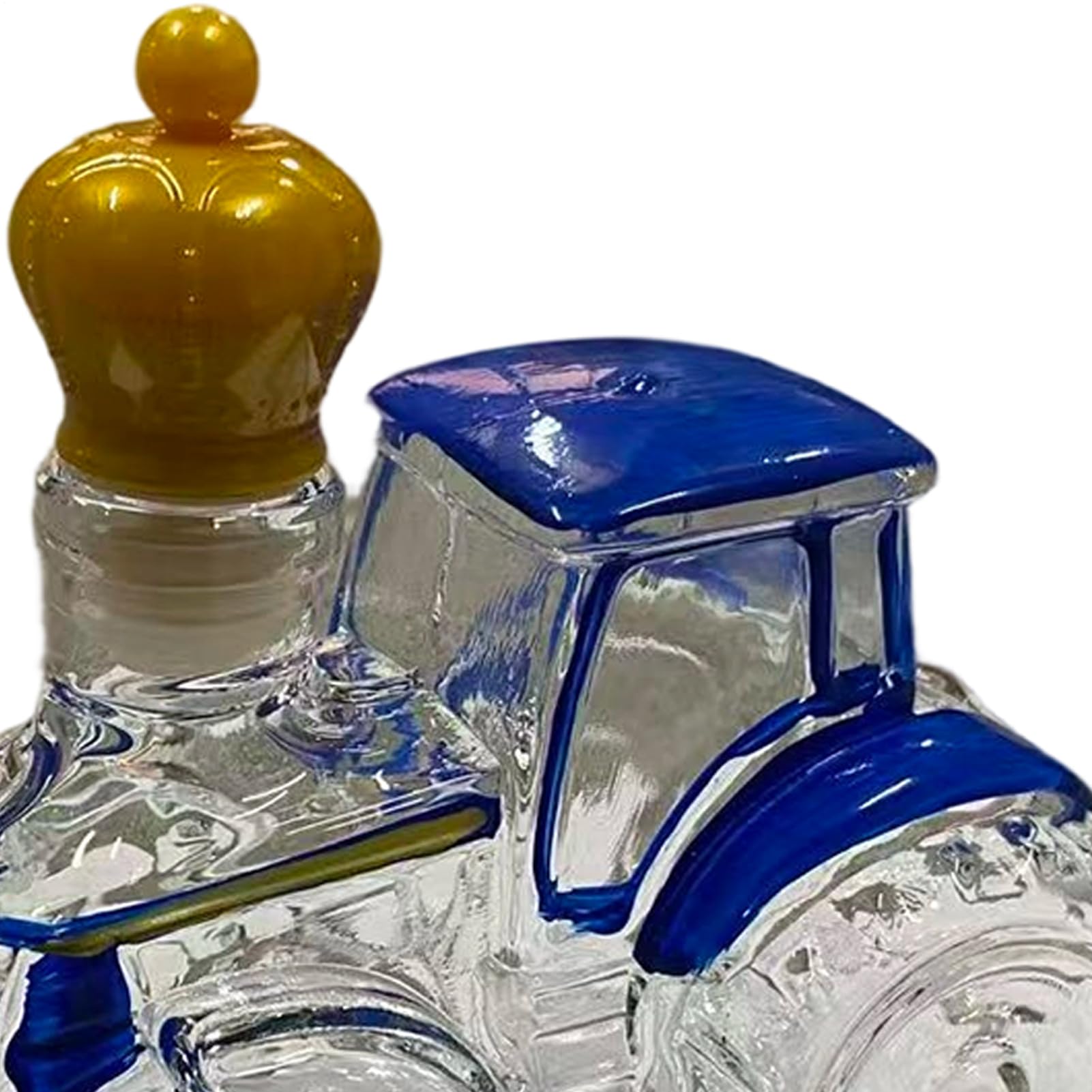 Butelka na whisky – ciągnik pusty pojemnik na alkohol | dekoracyjna szklana karafka butelka na whisky, do wina, tequili, brandy, wódki, dekoracja domu, baru, biura, dla mężczyzn, taty, na urodziny