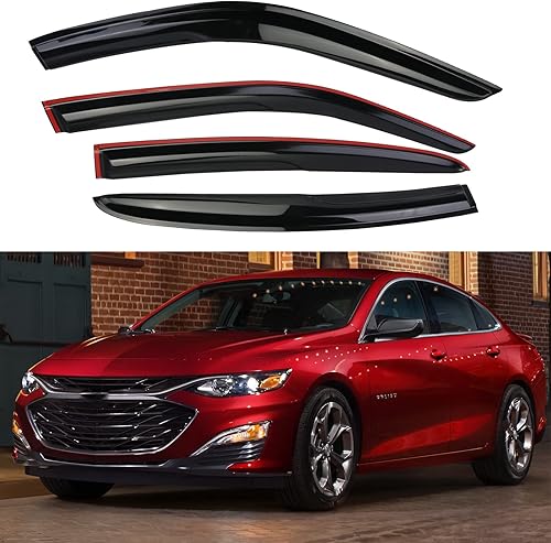 AOKAILI Deflectores de visera de ventana, protectores de lluvia para Honda Pilot 2016, 2017, 2018, 2019, 2020, 2021, 4 unidades, color negro ahumado