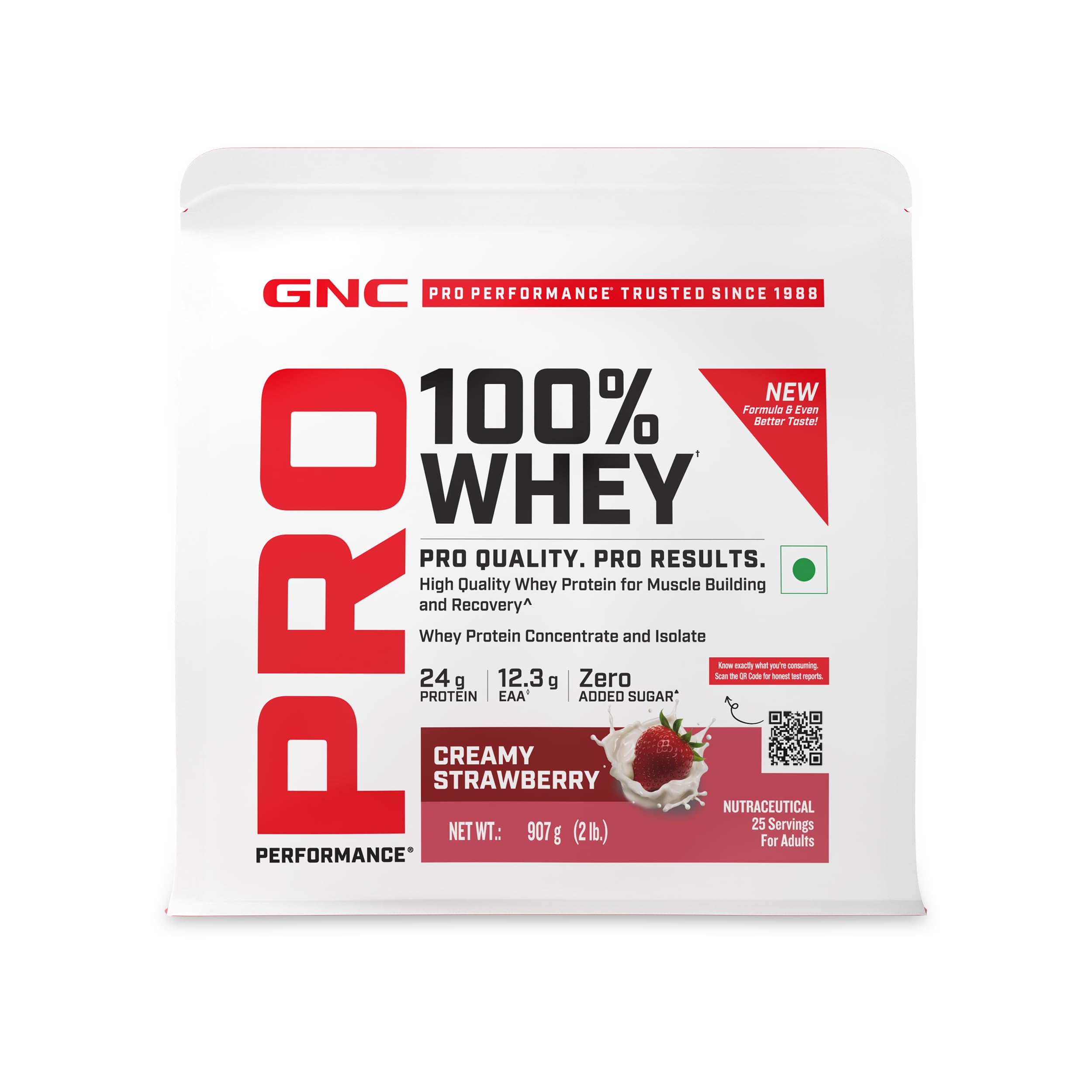 GNC Pro Performance 100% Whey Protein | New Formulation | 24g Protein, 5.7g BCAAs, 12.3g EAAs | Added DigeZyme® | Whey Isolate & Concentrate Blend, Low Carb (4.51g), No Added Sugar | Chocolate Fudge, 4kg — Amazon image 26