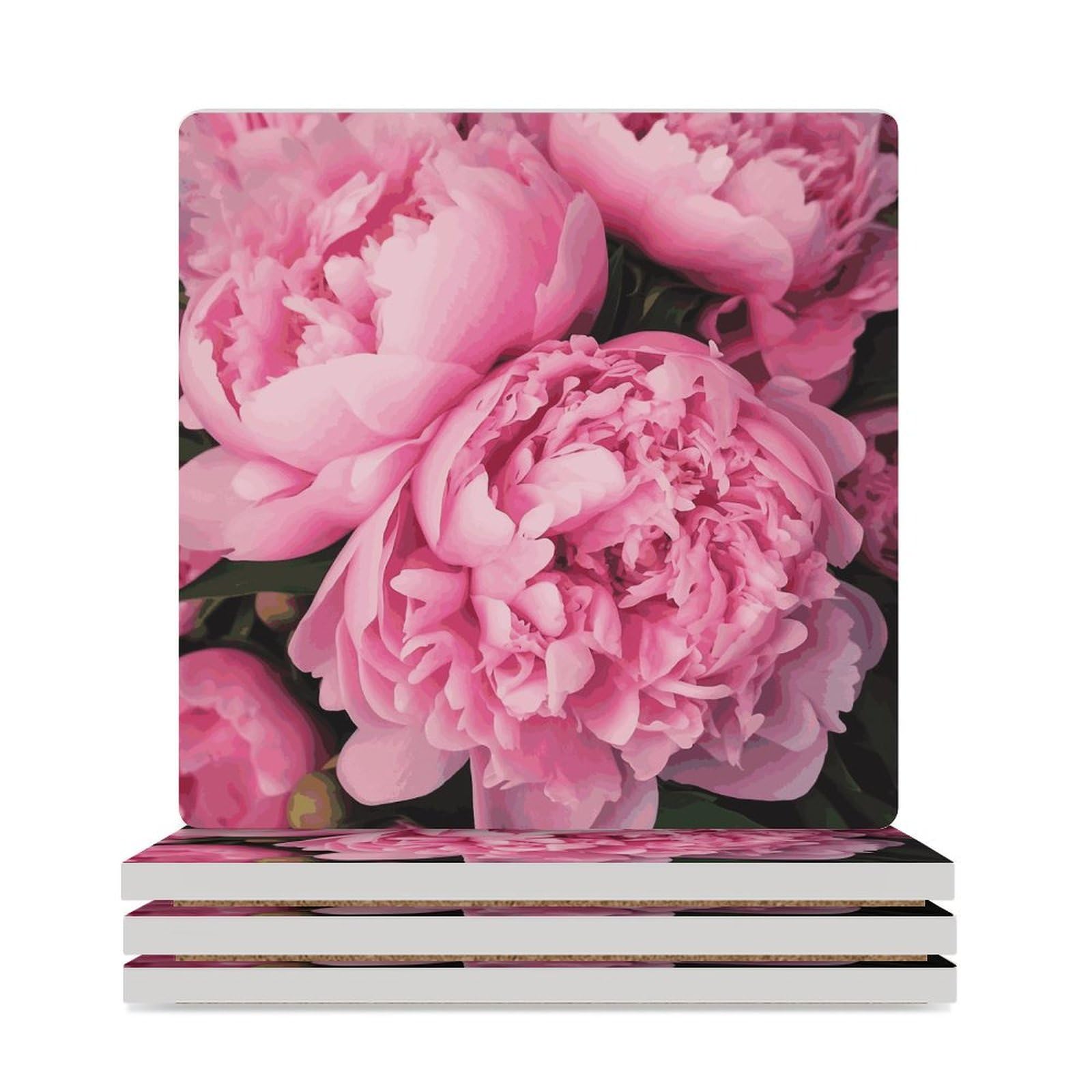Dessous de verre pivoine rose : la solution anti-rayure table basse