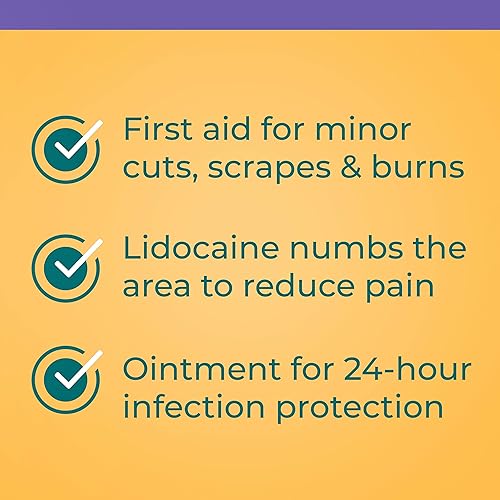 Miniatura 3 de Neosporin + Lidocaine First Aid Antibiotic Ointment, máxima fuerza y alivio del dolor tópico de acción rápida, protección contra infecciones de 24
