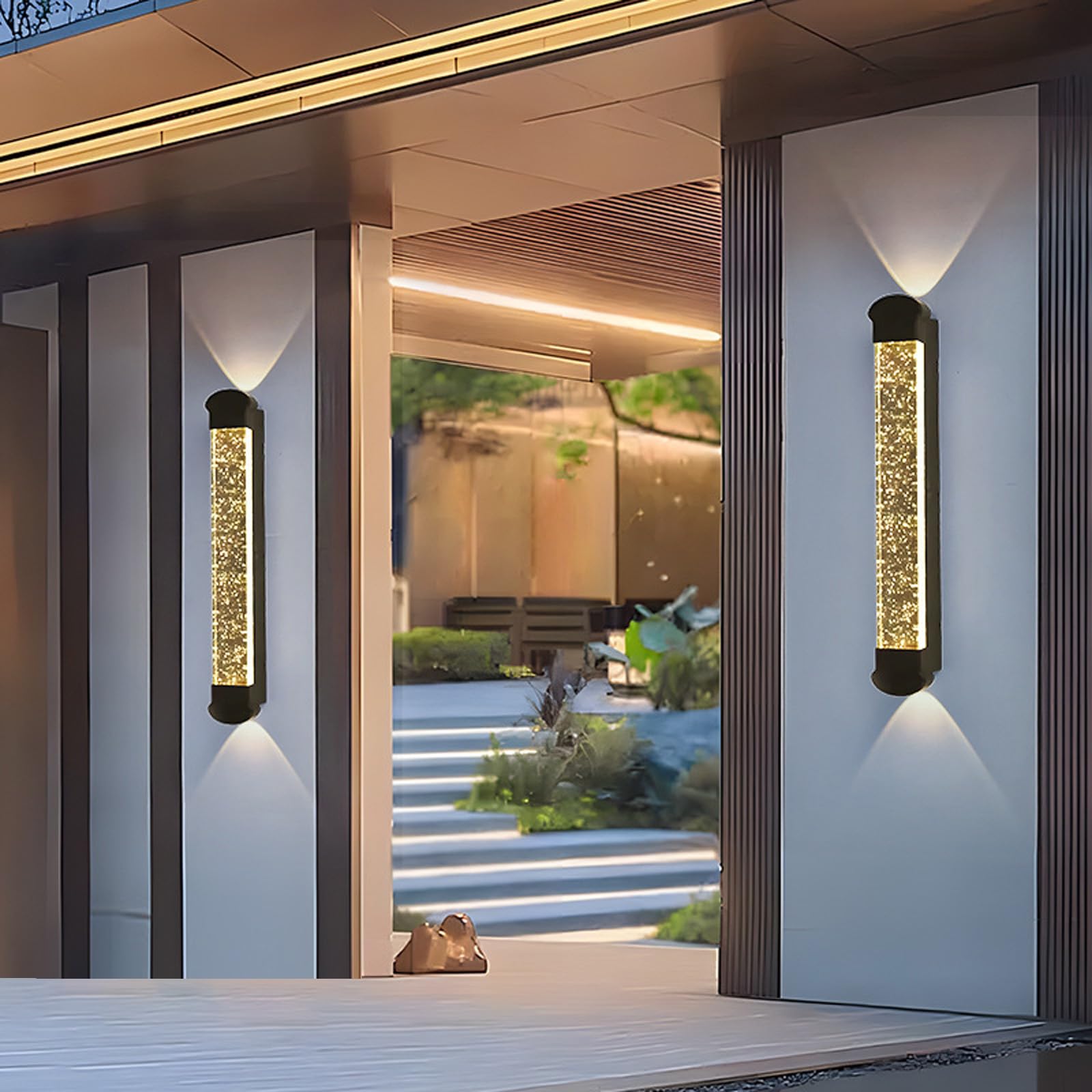 Applique murale LED pour jardin et balcon au design moderne haut et bas