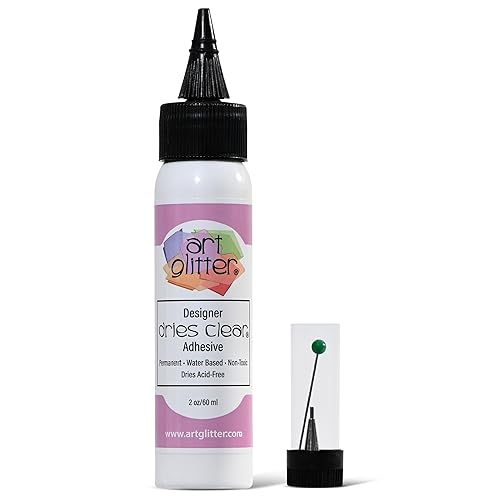 Art Institute Glitter Designer Dries Clear Glue, 2oz Bottle with