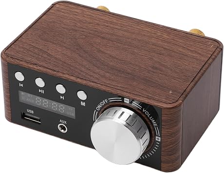 Bluetooth 5.0 Amplifier 2 Channel 50W and 50W Stereo Mini Power Amp with USB Desktop Audio System for Home Theater Speakers Headphone Out
