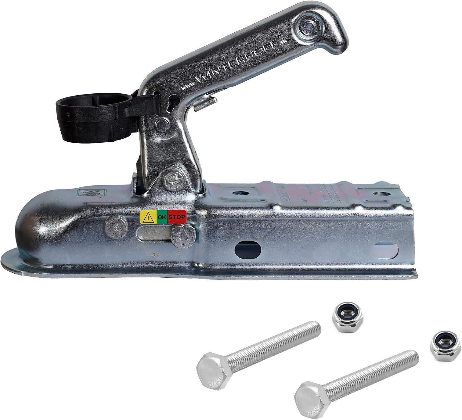 Tête D'Attelage Remorque Avec Boîtier - Compatible Boule 50mm Timon Rond 60mm