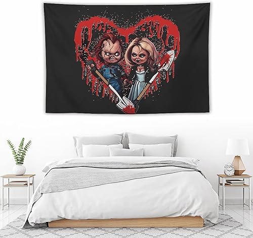 Miniatura 5 de ggtg Childs Play Chucky - Tapiz decorativo para el hogar, impresión 3D, tapices retro para colgar en la pared, 60 x 90 pulgadas