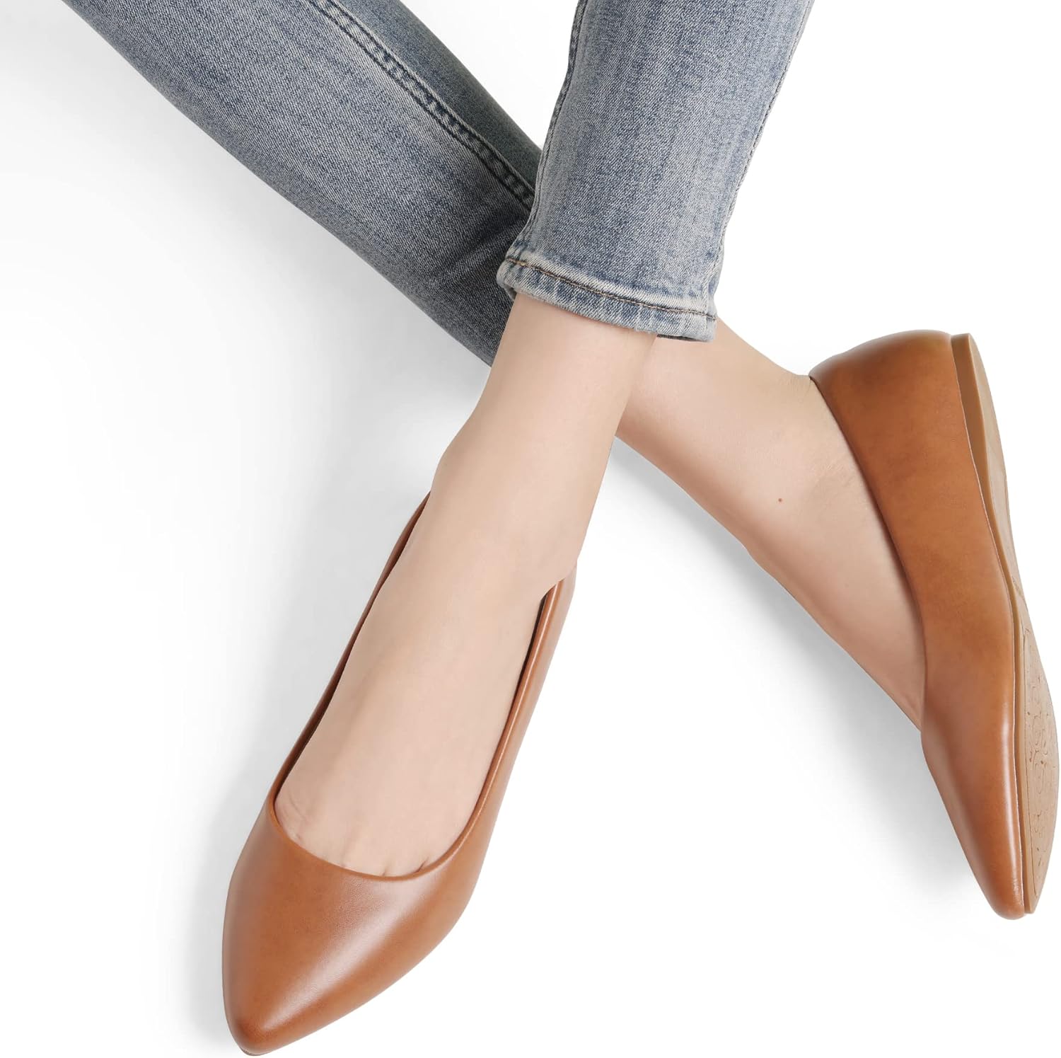 DREAM PAIRS Women's Dress Pointed Toe Flats Ballet Comfort Soft Slip On Casual Flat Shoes for Work Office Business - Image 2