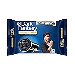 Sunfeast Dark Fantasy Vanilla Crème, 237g, Dark Crunchy Biscuit with Smooth Vanilla Crème