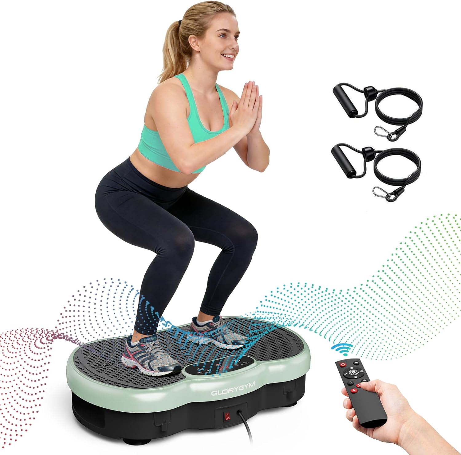 Vibration Plate for Weight Loss & Lymphatic Drainage, Professional Full Body Vibration Machine with Wider Platform, Ultra Stable & Quiet, 120 Speeds, 330lbs Capacity, Home Fitness System