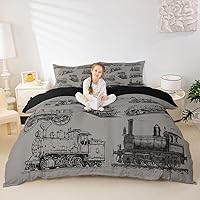 Vista 31 de Feelyou Juego de funda de edredón de camión de bomberos, edredón de coche de policía para decoración de habitación de niños, colcha de ambulancia