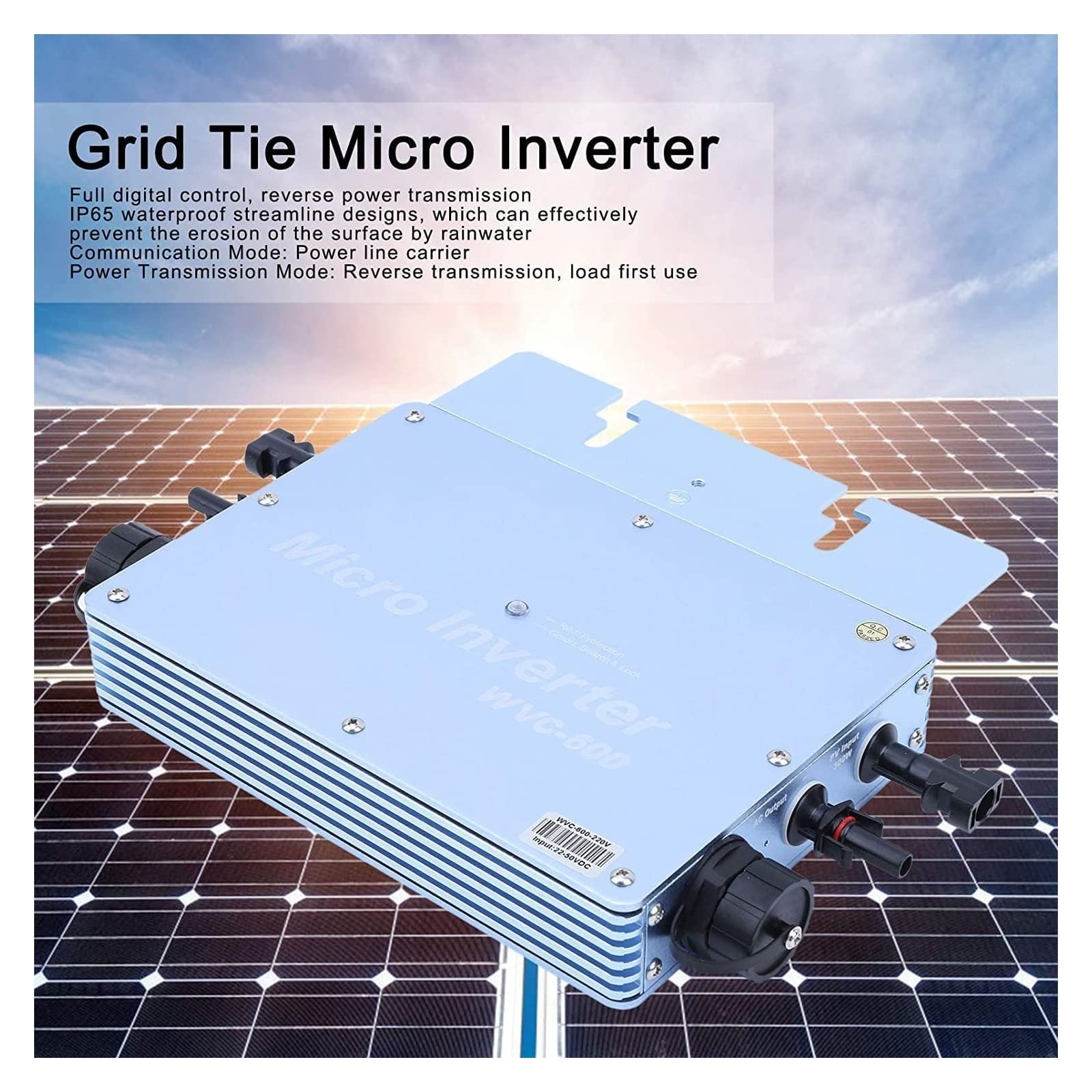 Falowniki sieciowe 600 W Micro Wodoodporny inwerter Micro Grid Tie Solar Inverter Grid Tie Inverter 600 W (220) Mały system zasilania energią słoneczną do użytku